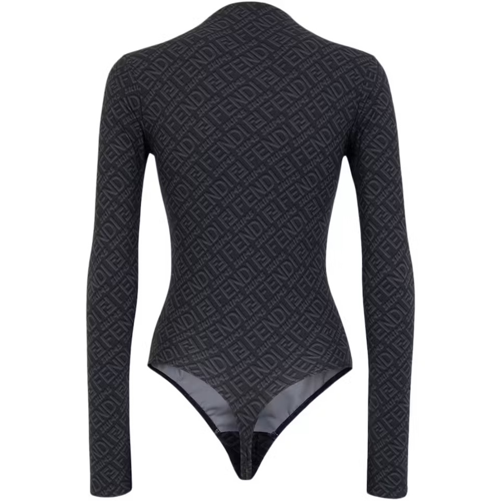 Fendi Skims mock neck black bodysuit SOLD OUT RARE - Picture 3 of 8